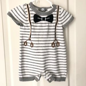 Koala Baby Boutique- Baby striped knit shortall